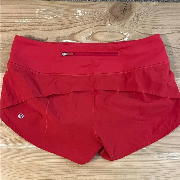lululemon athletica Red Athletic Shorts with Back Zipper Pocket - Picture 1 of 2